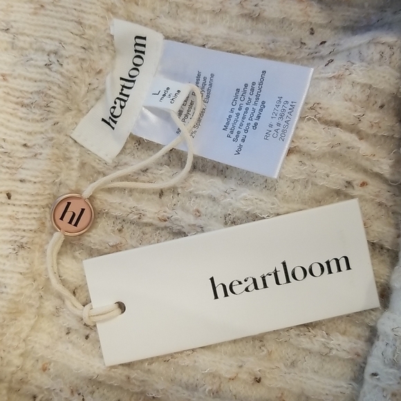 💕HEARTLOOM💕 Nikita Pant Oat Ribbed Soft & Cozy Wide Leg Sweatpants Large NWT - Picture 12 of 14